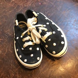 Kate spade x keds black white polka dot sneaker GUC size 6